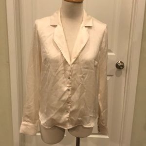 Cream dress shirt with mother of pearl buttons